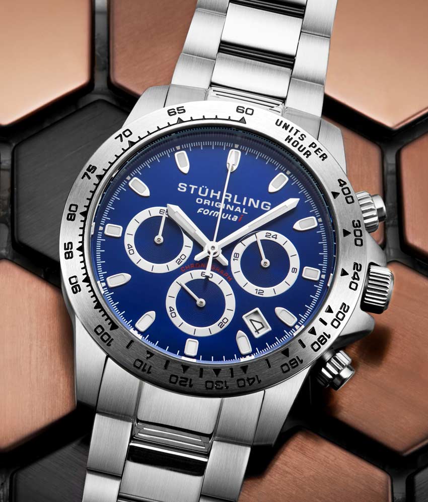 Formula 1 Quartz 42mm Chronograph Watch - Stylish Men's Sports Chrono Wristwatch for Racing, Casual Wear & Business Occasions