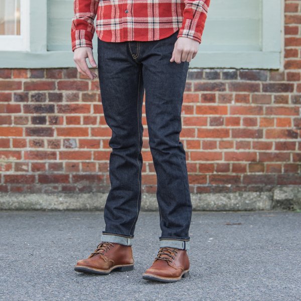 Iron Heart IH 555 142 14oz Selvedge Denim Super Slim Cut Jeans for Men - Premium Indigo Raw Denim Pants, Durable & Comfortable for Daily Wear, Work, and Casual Outfits