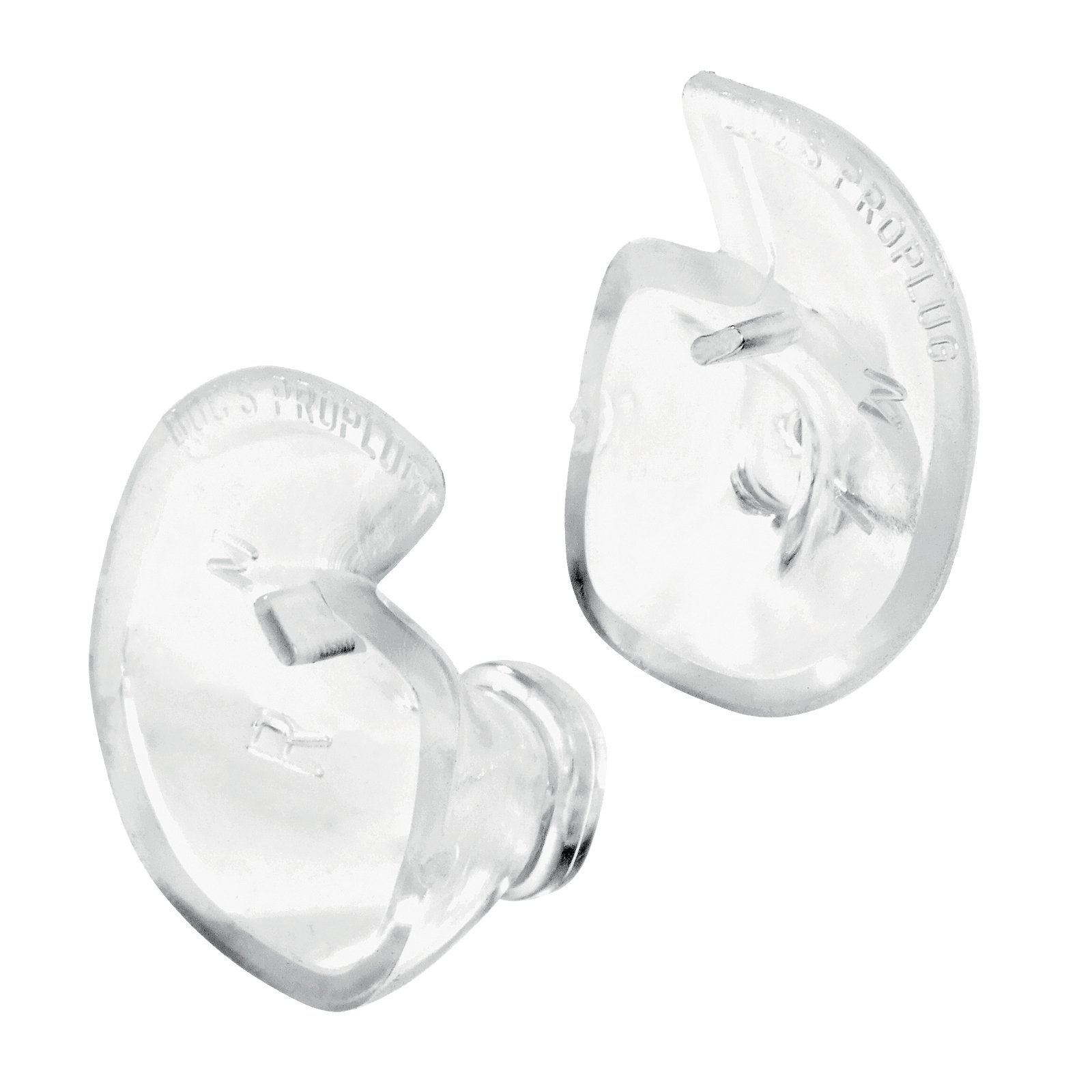 Doc's Proplugs Vented Ear Plugs - XX-Large Clear Hearing Protection for Swimming, Surfing & Water Sports - Comfortable Noise Reduction Earplugs for Adults