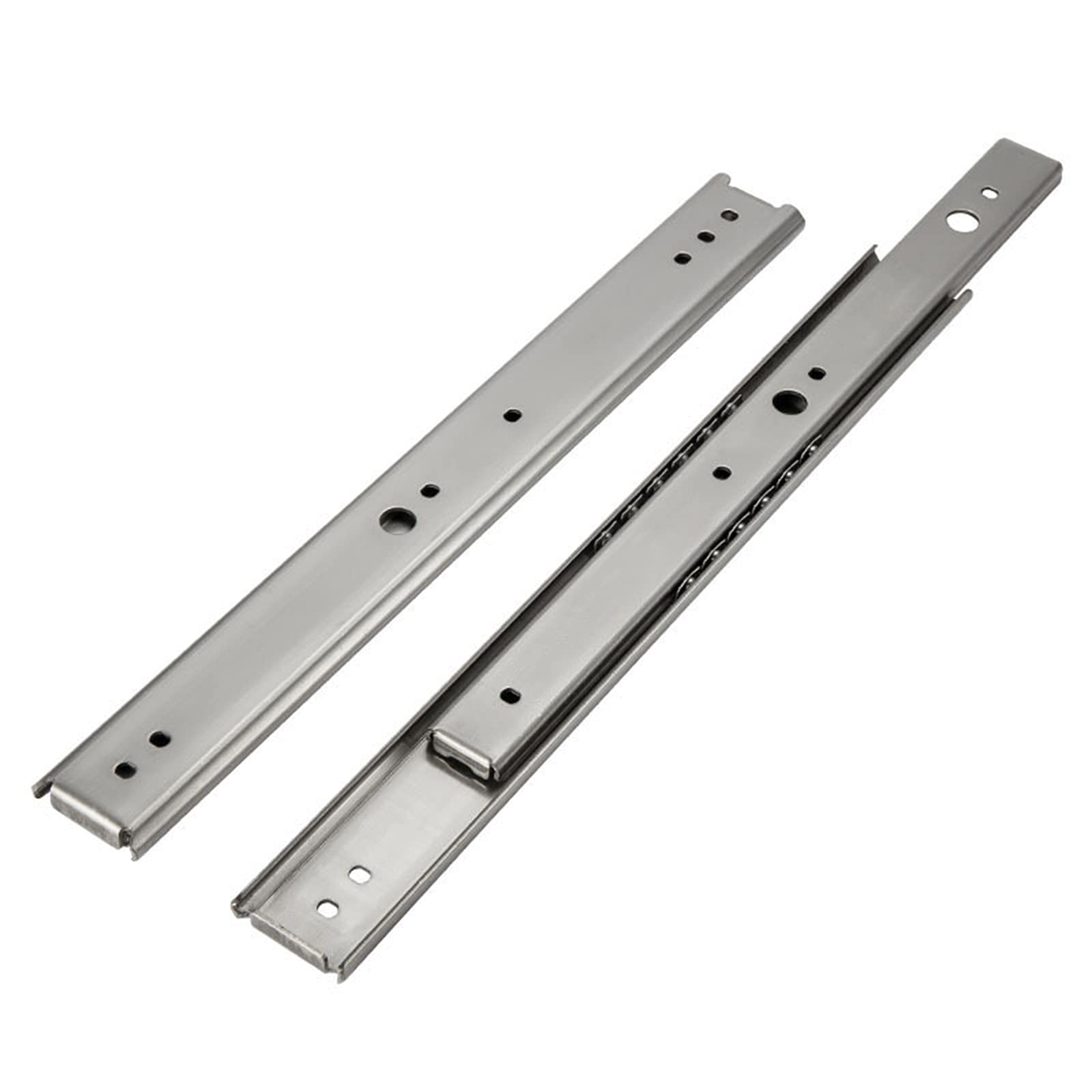Heavy Duty Stainless Steel Drawer Slides 609mm Full Extension Telescopic Runners - 45kg Bearing Capacity (1 Pair) - Perfect for Kitchen Cabinets, Office Furniture & Wardrobe Drawers