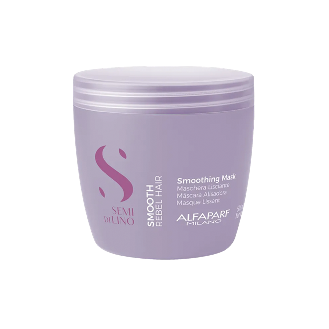 Alfaparf Milano Semi di Lino Smooth Hair Mask 500ml (16.9 fl oz) - Hydrating & Repairing Treatment for Dry, Damaged Hair - Salon-Quality Deep Conditioning at Home