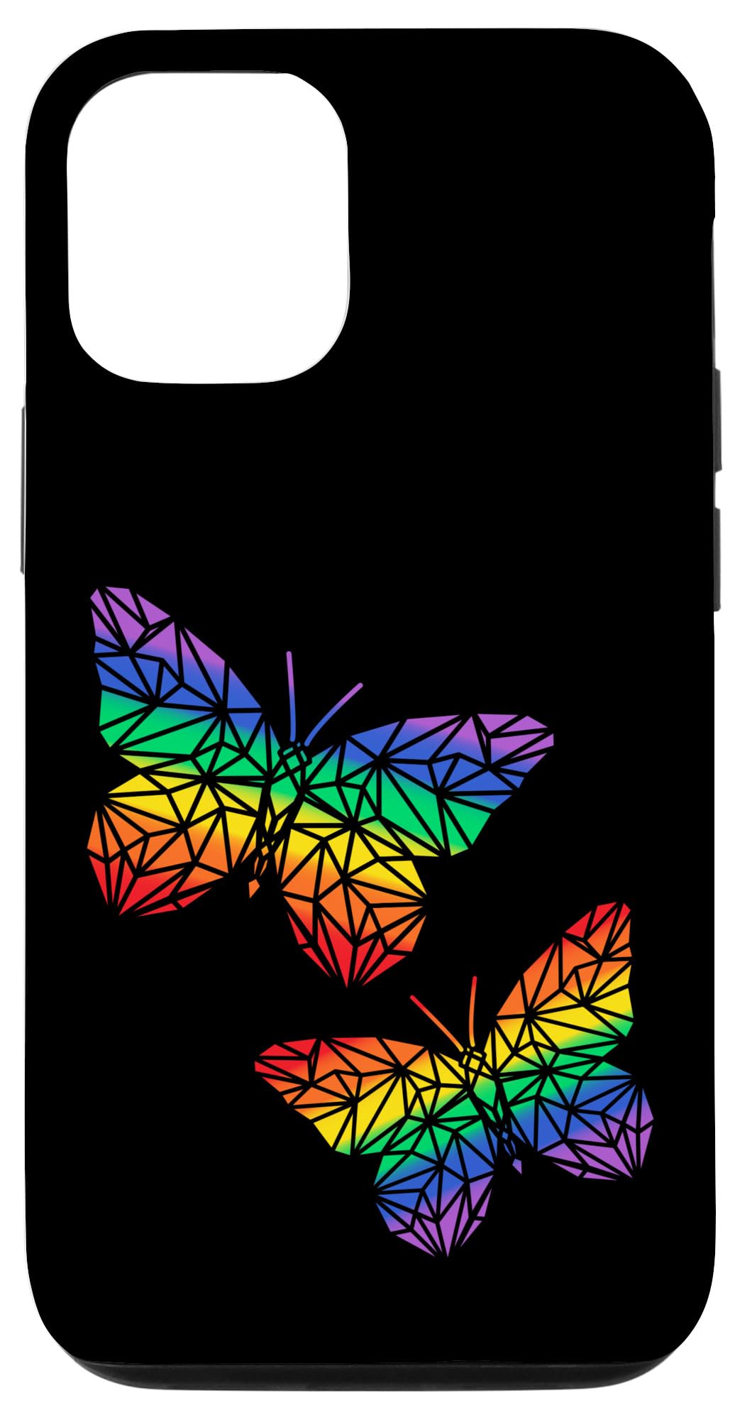 iPhone 12/12 Pro LGBT Rainbow Pride Case - Gay Pride Butterfly Design Protective Cover for Women & Men - Perfect for Pride Month, LGBTQ+ Events, and Daily Use