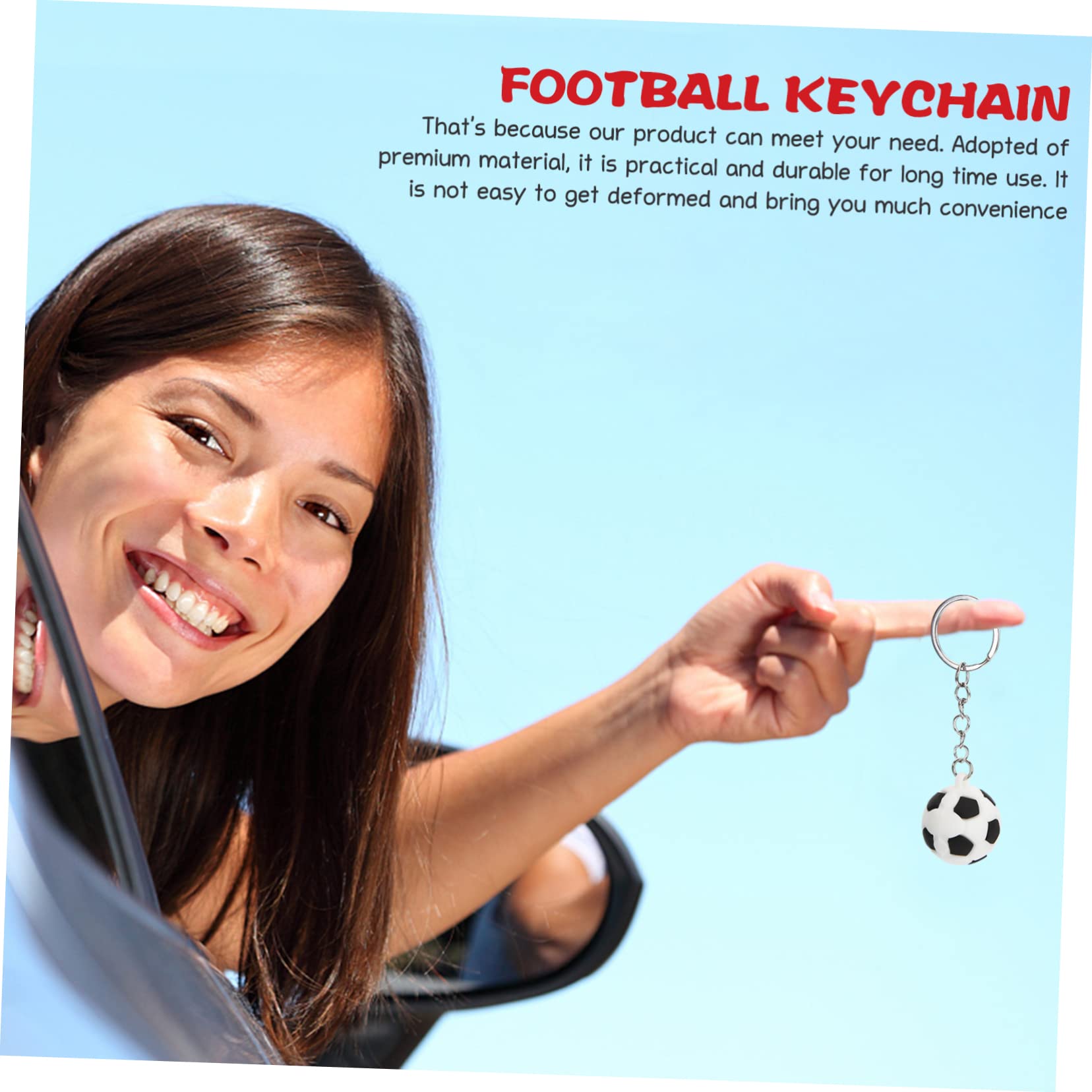 Kisangel 24 Pcs Soft Rubber Football Keychain Set - Mini Sports Car Keychains, Key Holder Pendant for Men Women - Perfect for Car Keys, Gifts, and Football Fans