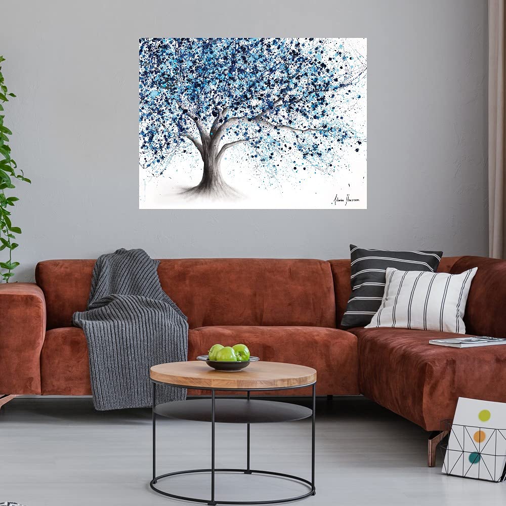 Ashvin Harrison Marine Tree Canvas Wall Art - 46x35 Inch Ready to Hang Fine Art Print for Living Room, Bedroom, Office Decor - Coastal & Nature Inspired Home Décor