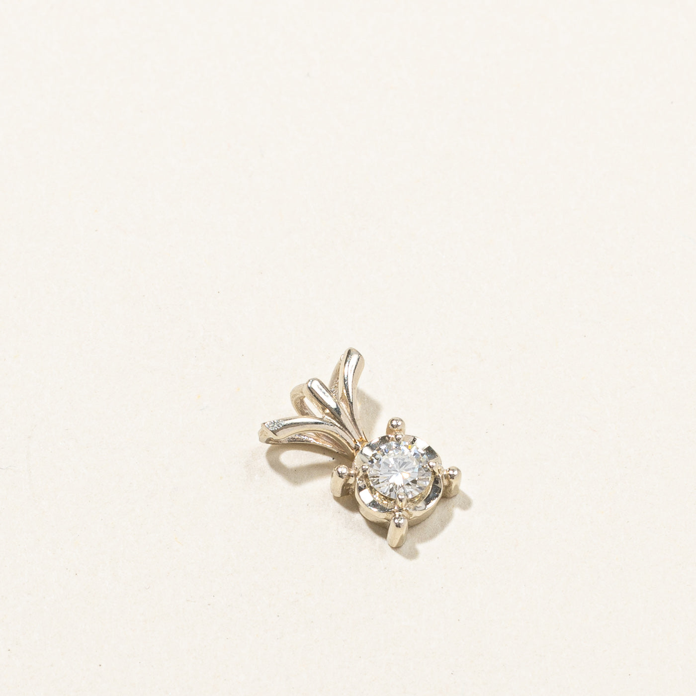 0.20ct Solitaire Diamond Pendant Necklace for Women - 14K White Gold Elegant Jewelry Gift for Anniversary, Valentine's Day & Special Occasions