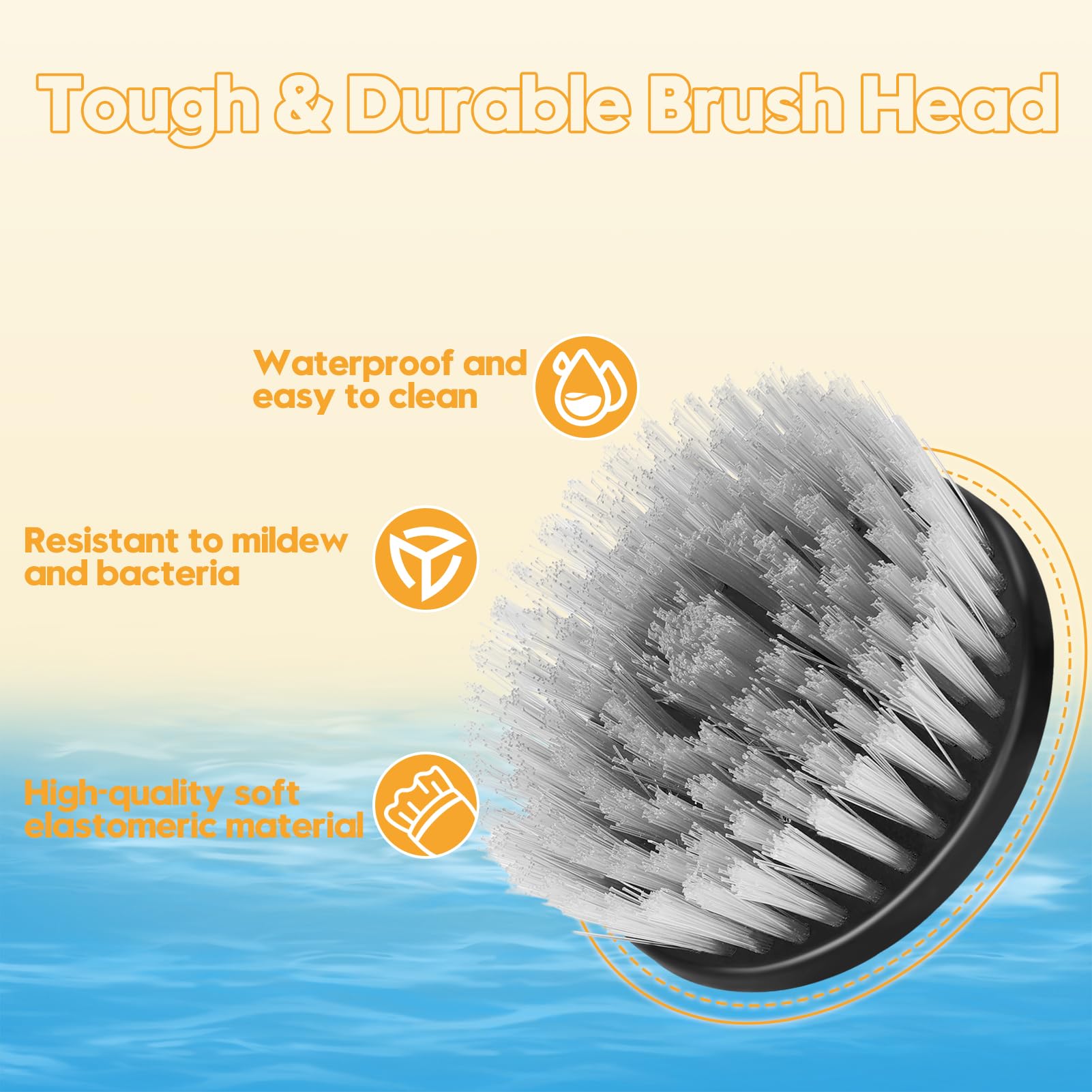 Electric Spin Scrubber Replacement Brush Heads - 8 Pack (4 Soft & 4 Hard Bristles) for Floors, Walls, Tubs & Tiles - Durable Cleaning Brush Accessories Kit for Deep Cleaning Bathrooms, Kitchens & Outdoor Surfaces