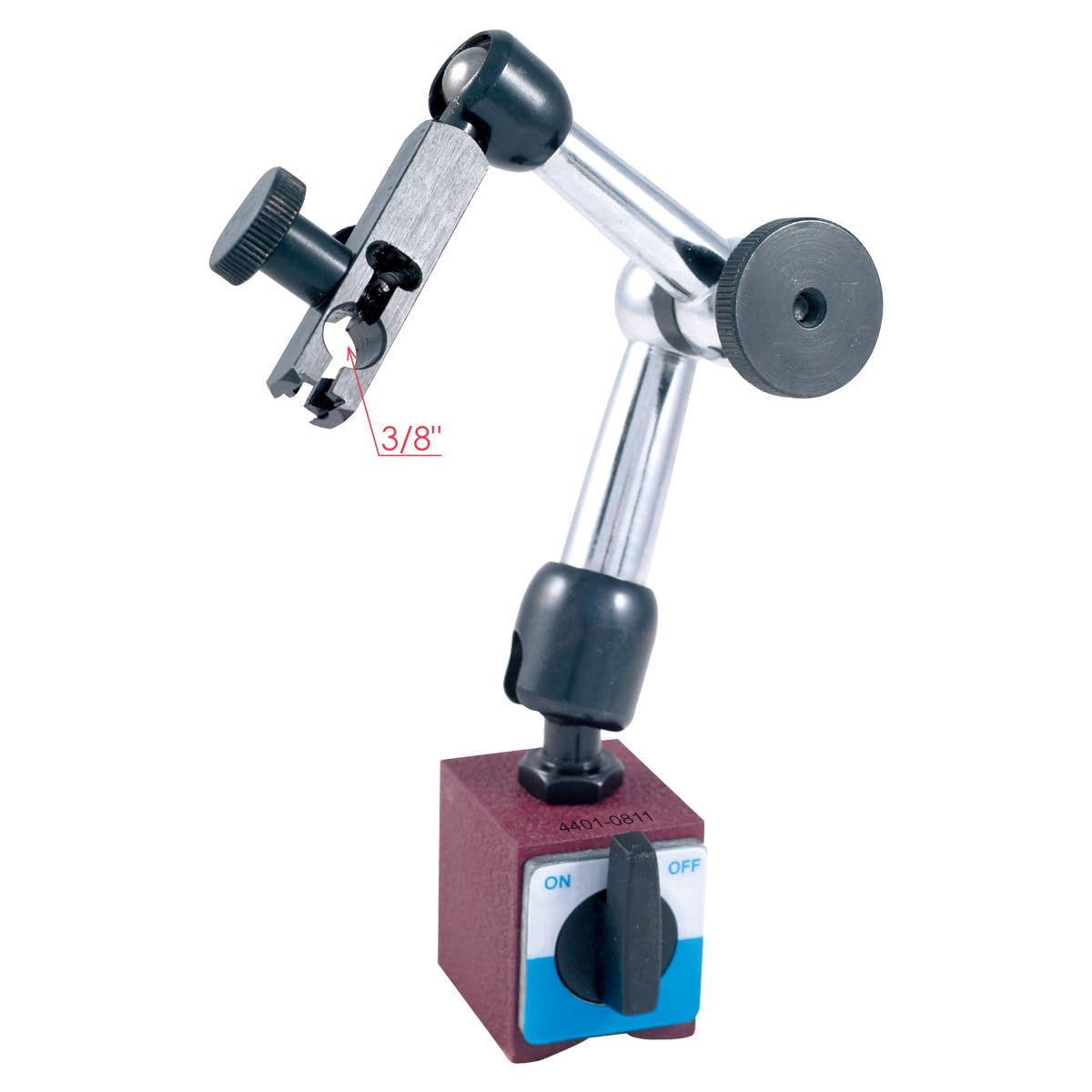 HHIP 4400-0027 Precision Dial Test Indicator with Mini Magnetic Base Kit - 0-0.03 Inch Range, 0.0005 Graduation - Ideal for Machining, Metalworking & Engine Building