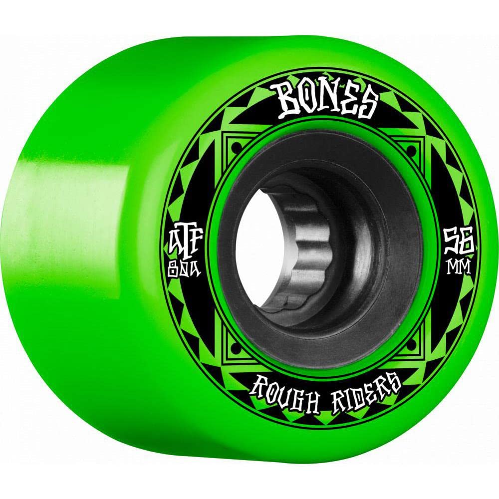 Bones Wheels ATF Rough Riders Skateboard Wheels 70mm 78A - High Performance Cruiser Wheels for Smooth Ride on Rough Terrain | Perfect for Street Skating, Longboard Cruising & Commuting