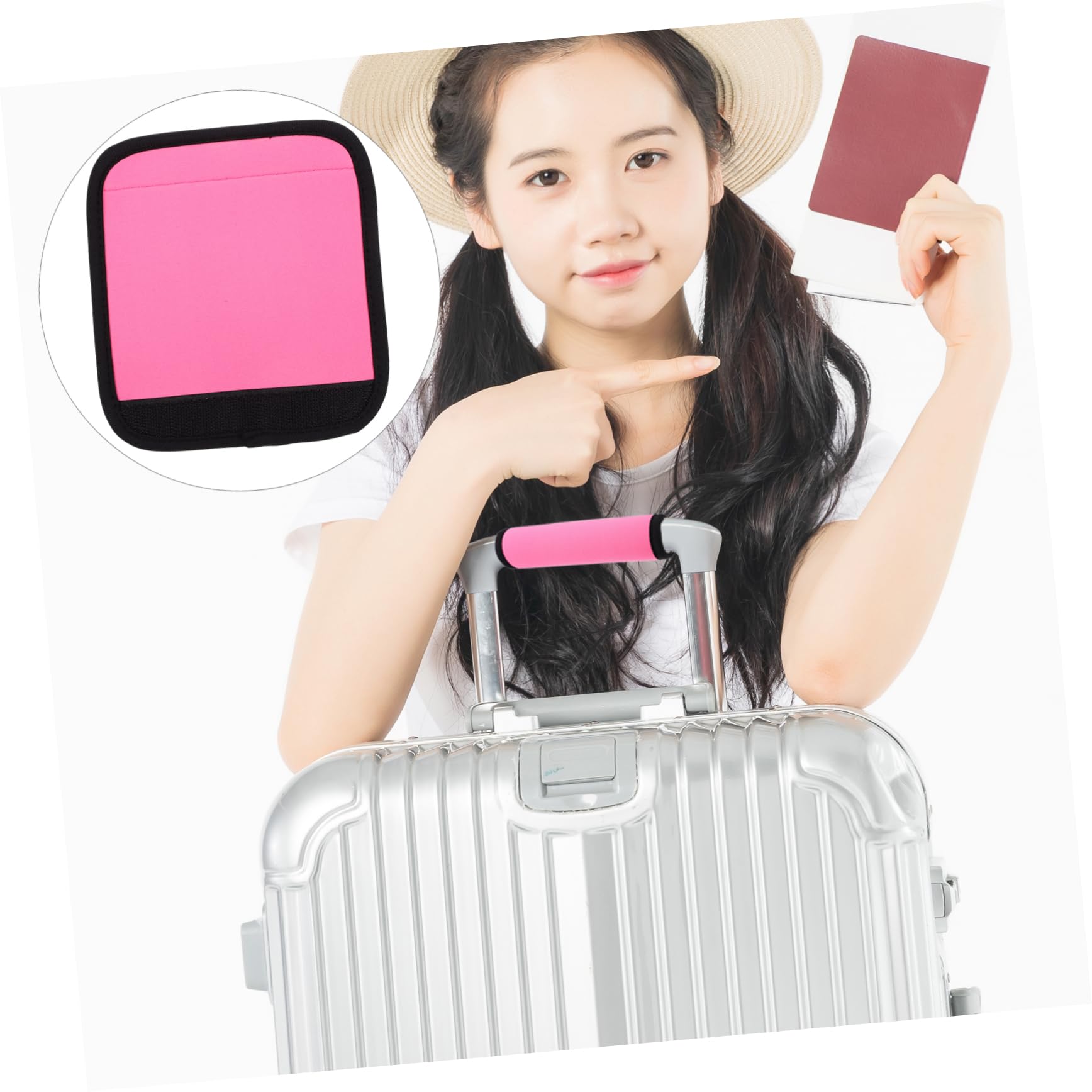 TOYANDONA 4pcs Luggage Handle Covers - Soft & Flexible Suitcase Handle Wrap Set for Travelers - Easy to Identify Your Bag at Airport - Perfect for Business Trips, Vacations and Frequent Flyers