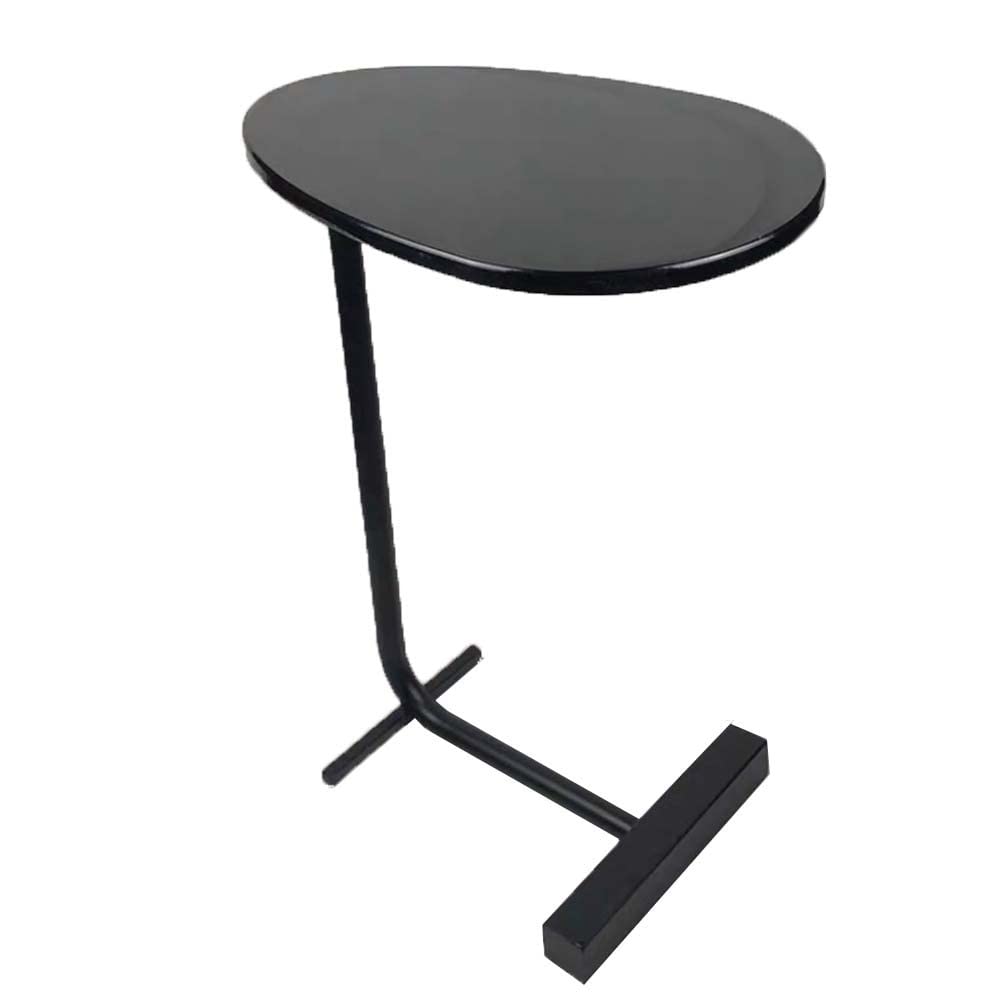 Etlegor C-Shaped Sofa Side Table - Adjustable Laptop Desk, Modern End Table with Removable Tray - Wrought Iron Nordic Corner Table for Living Room, Bedroom, Office (Black, 45x30x60cm) - Perfect for Reading, Working, or Coffee Break
