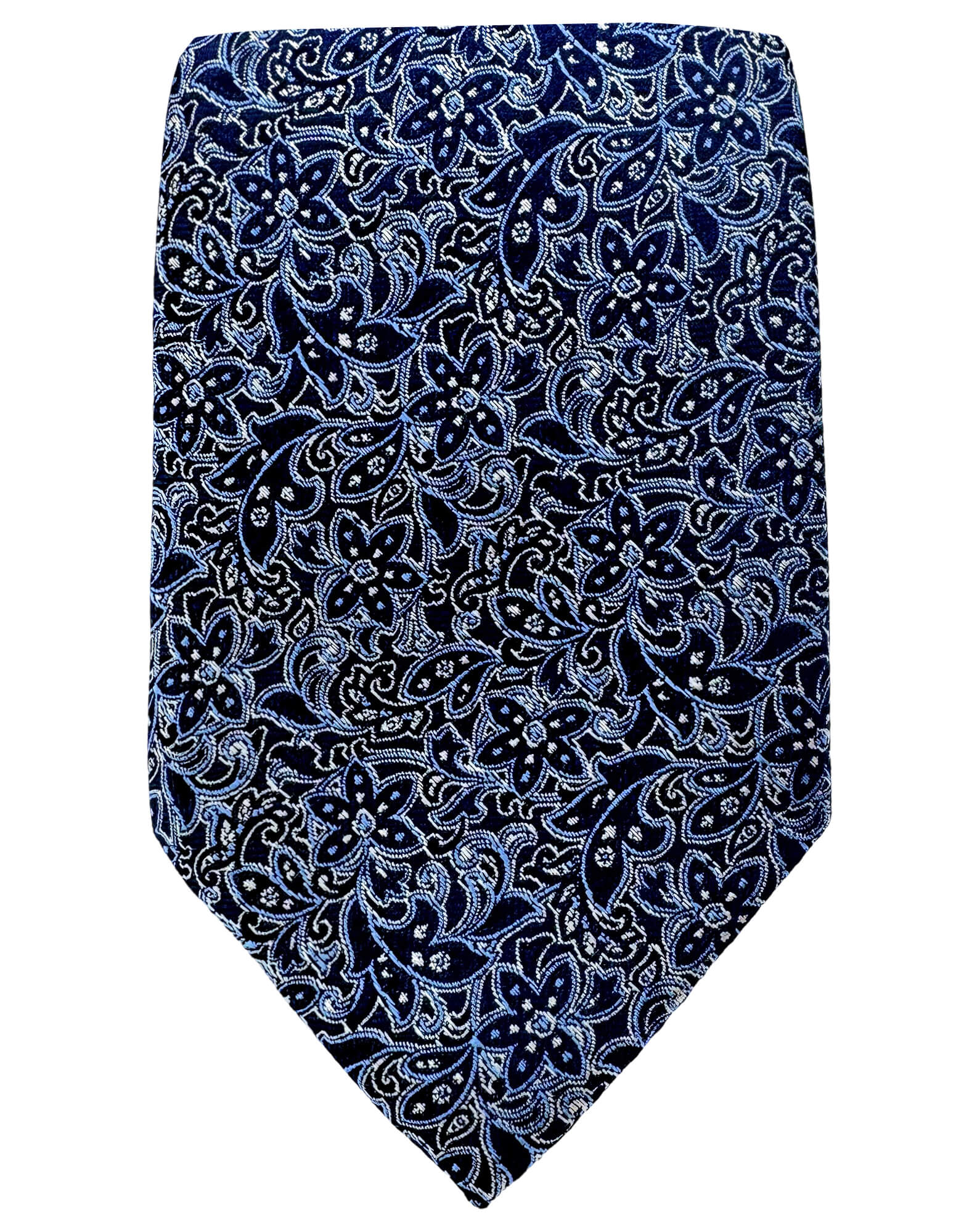 DÉCLIC Jose Paisley Tie for Men - Blue Silk Necktie - Elegant Formal Accessory for Weddings, Business Meetings & Special Occasions