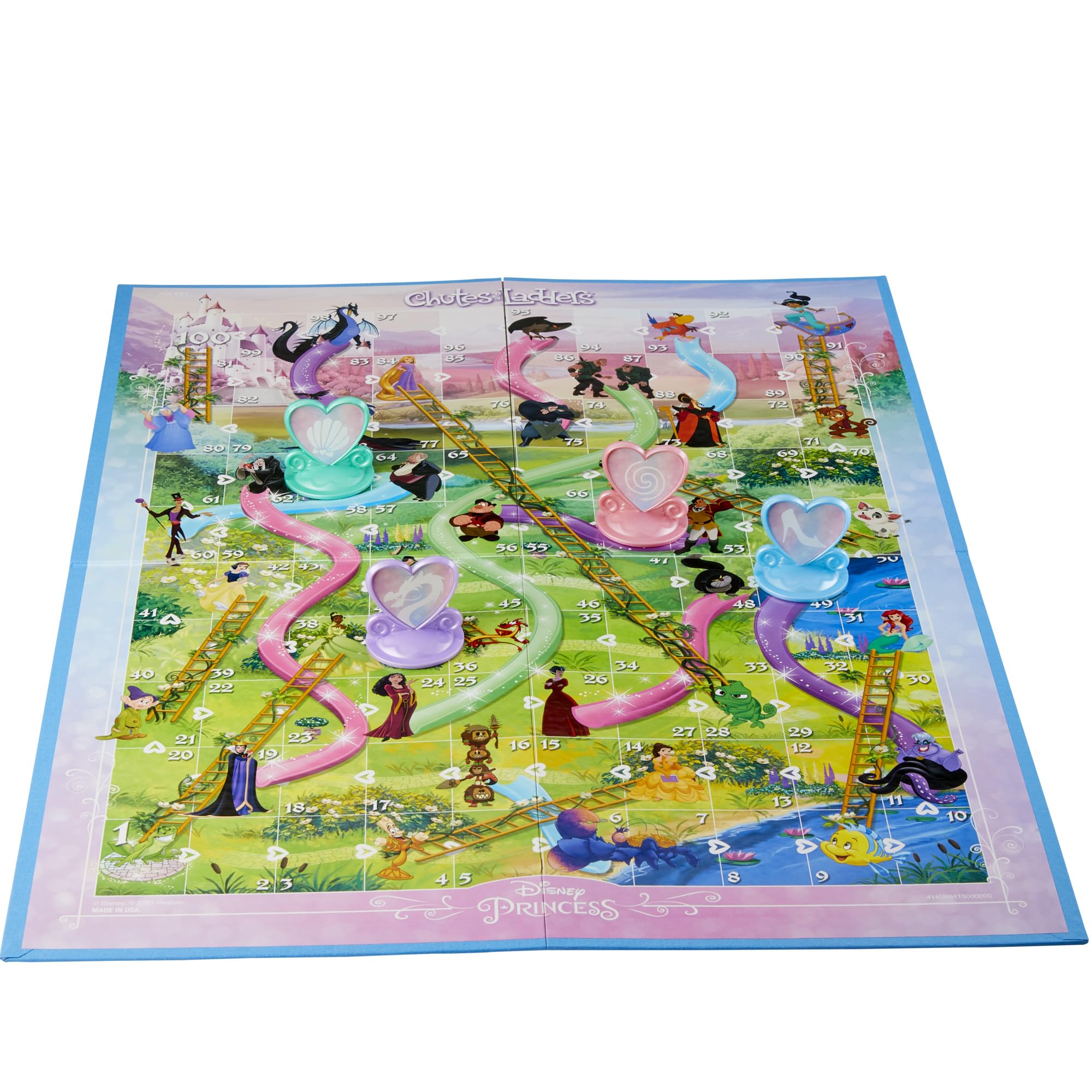 Hasbro Gaming Chutes and Ladders Disney Princess Edition Board Game for Kids Ages 3+ | Preschool Learning Game for Boys & Girls | 2-4 Players | Easter Gift Idea | Amazon Exclusive | Fun Family Game Night Activity