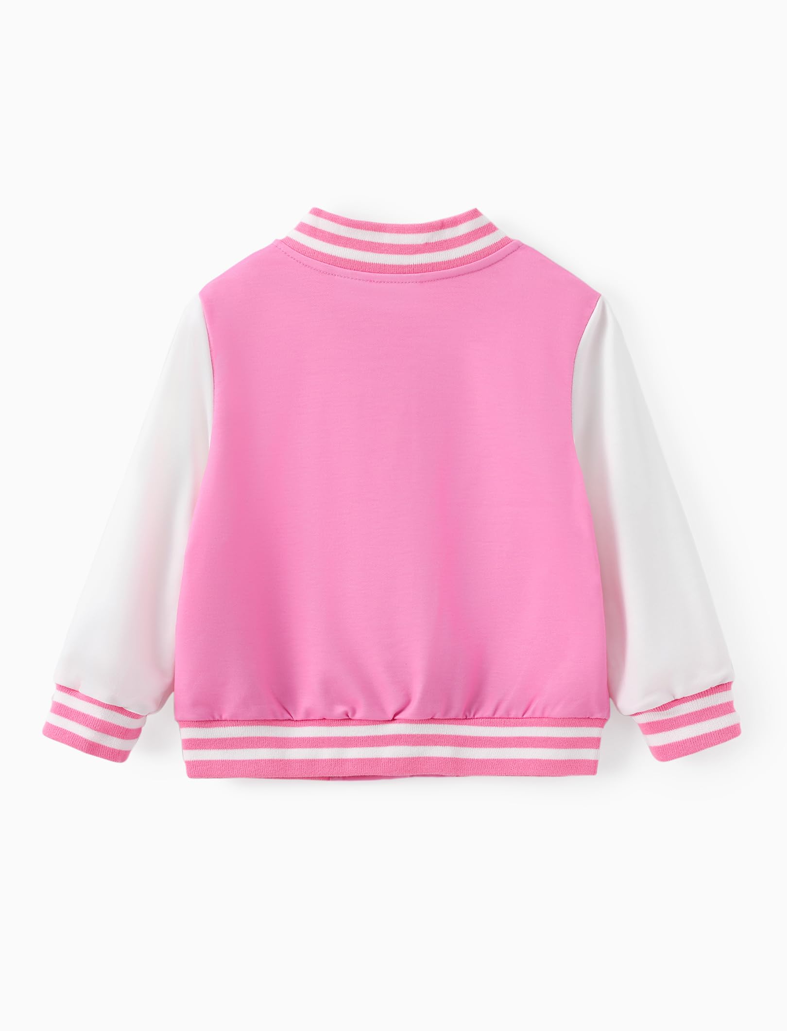 Disney Minnie Mouse & Mickey Mouse Stitch Kids Varsity Bomber Jacket - Lightweight Button-Up Sweatshirt for Toddler to Big Kids (2T-14) | Cute Cartoon Character Outerwear for School, Playdates & Family Outings