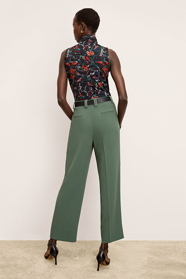 Arlo Breeze Pant - Everyday Crepe Pants for Women in Dusty Pine | Comfortable Casual Wear for Work, Travel & Relaxation