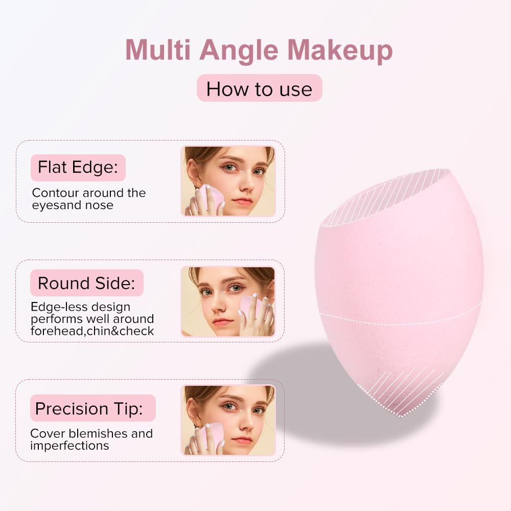 **3-Piece Latex-Free Makeup Sponge Set for Flawless Foundation Blending – Multi-Colored Beauty Blenders for Liquid & Cream Makeup (Perfect for Everyday Use & Professional Makeup Application)**