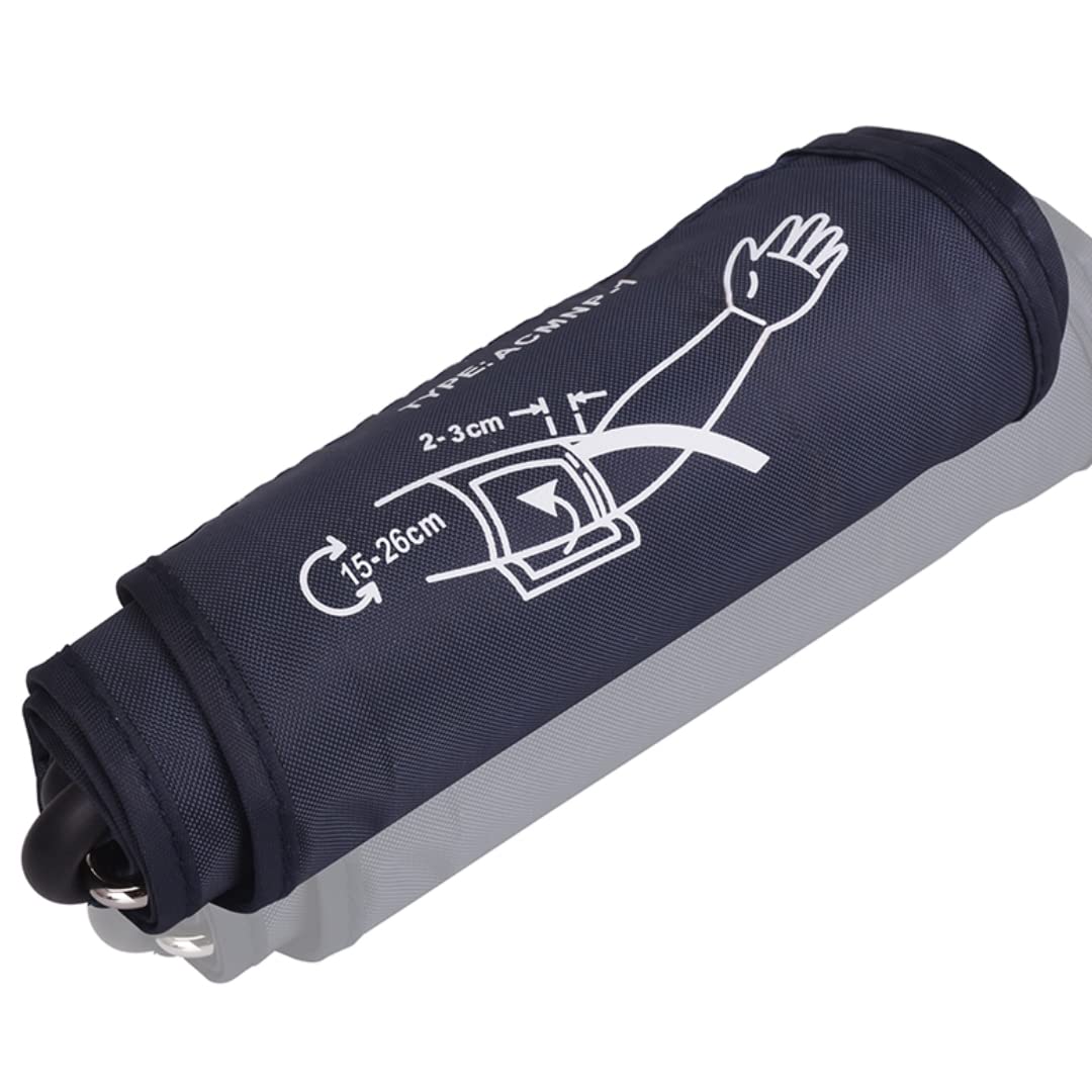 Universal Replacement Blood Pressure Cuff (15-26cm) for Upper Arm Digital BP Monitor - Small Size with 5mm Replaceable Connector | Ideal for Home Health Monitoring & Doctor's Office Use