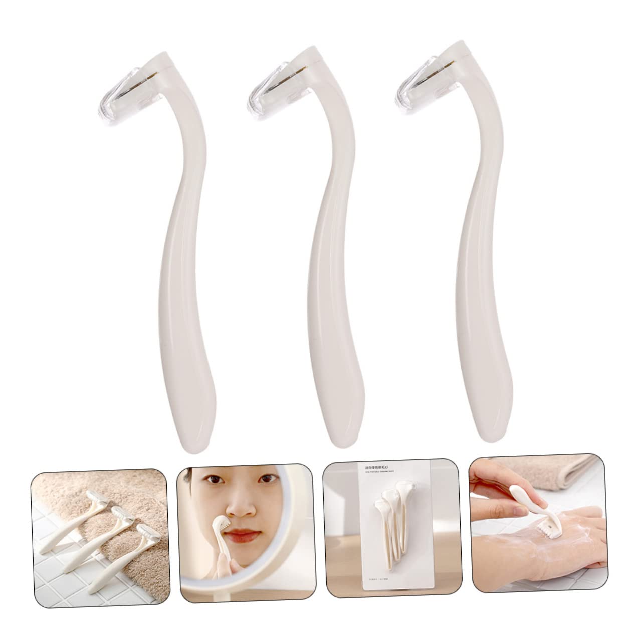 15 Pcs Women's Bikini Razor Set - Intimate Hair Trimmer & Grooming Kit for Smooth Skin - Manual Epilator & Hair Removal Tool for Women - White ABS - Perfect for Travel, Gym & Personal Care Routine