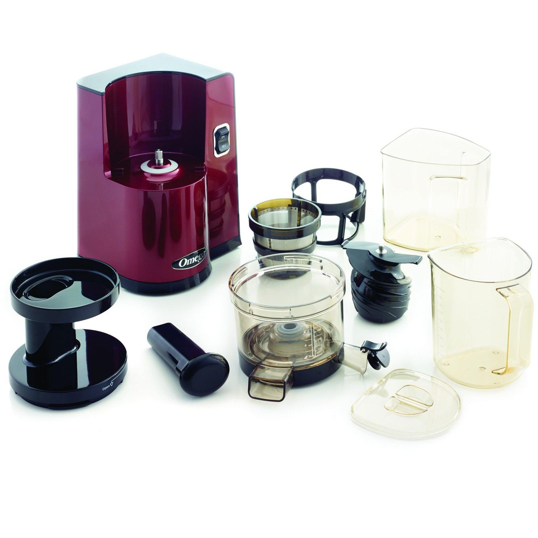 Omega VSJ843QR Vertical Slow Speed Masticating Juicer - Cold Press Juicer for Fruits & Vegetables, Quiet Operation, High Nutrient Extraction - Perfect for Healthy Juicing at Home, Gym & Office