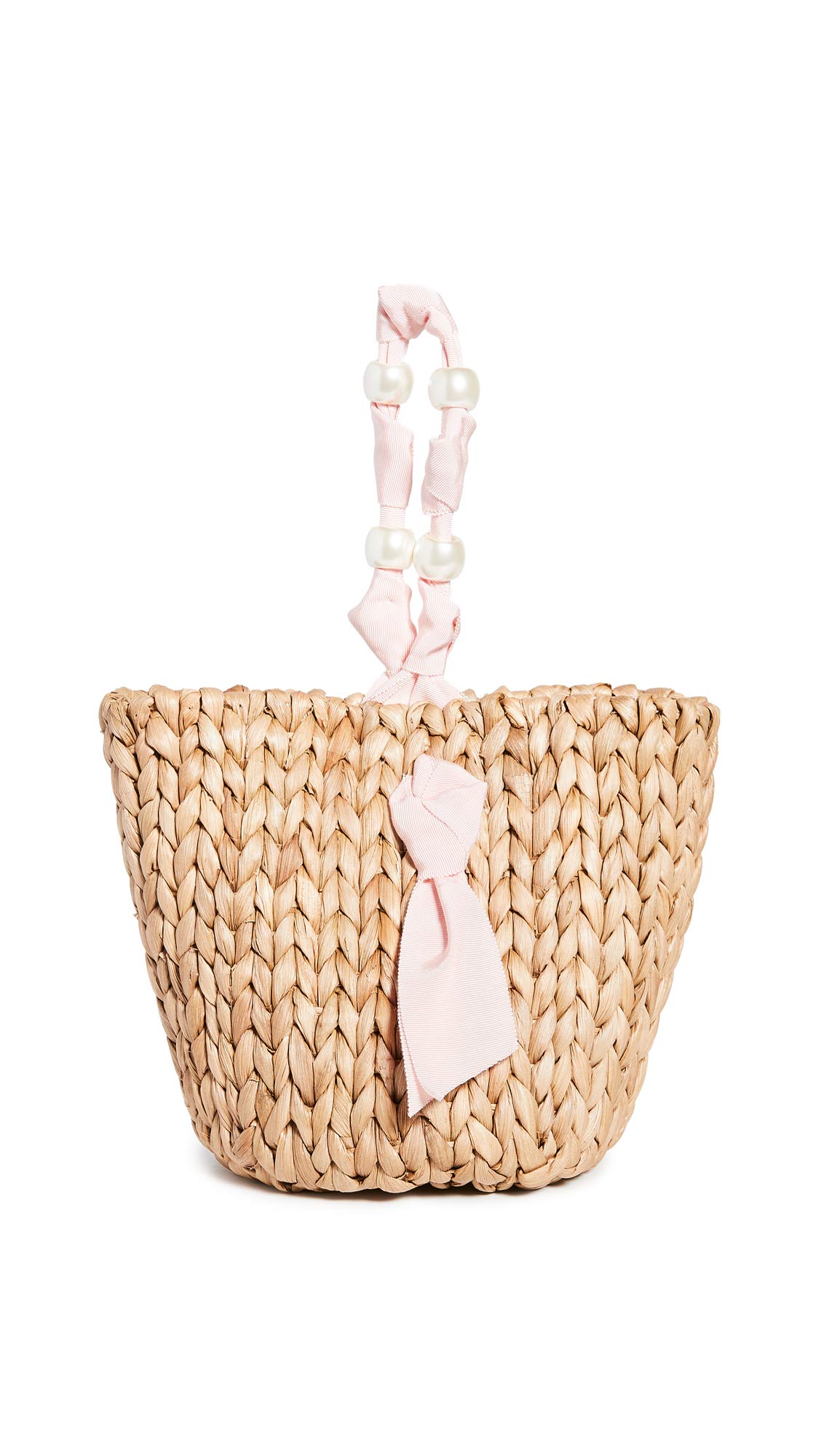 PAMELA MUNSON Women's Petite Isla Bahia Woven Straw Basket Bag - Perfect for Beach, Picnic, and Summer Outings