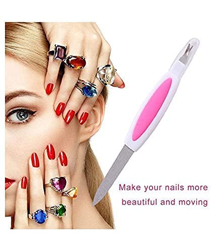 Professional MeeTo Nail Filer & Cuticle Cutter Set - 2 Pack Multifunctional Manicure Kit for Women | Perfect for Home Nail Care, Salon Use & Travel Grooming