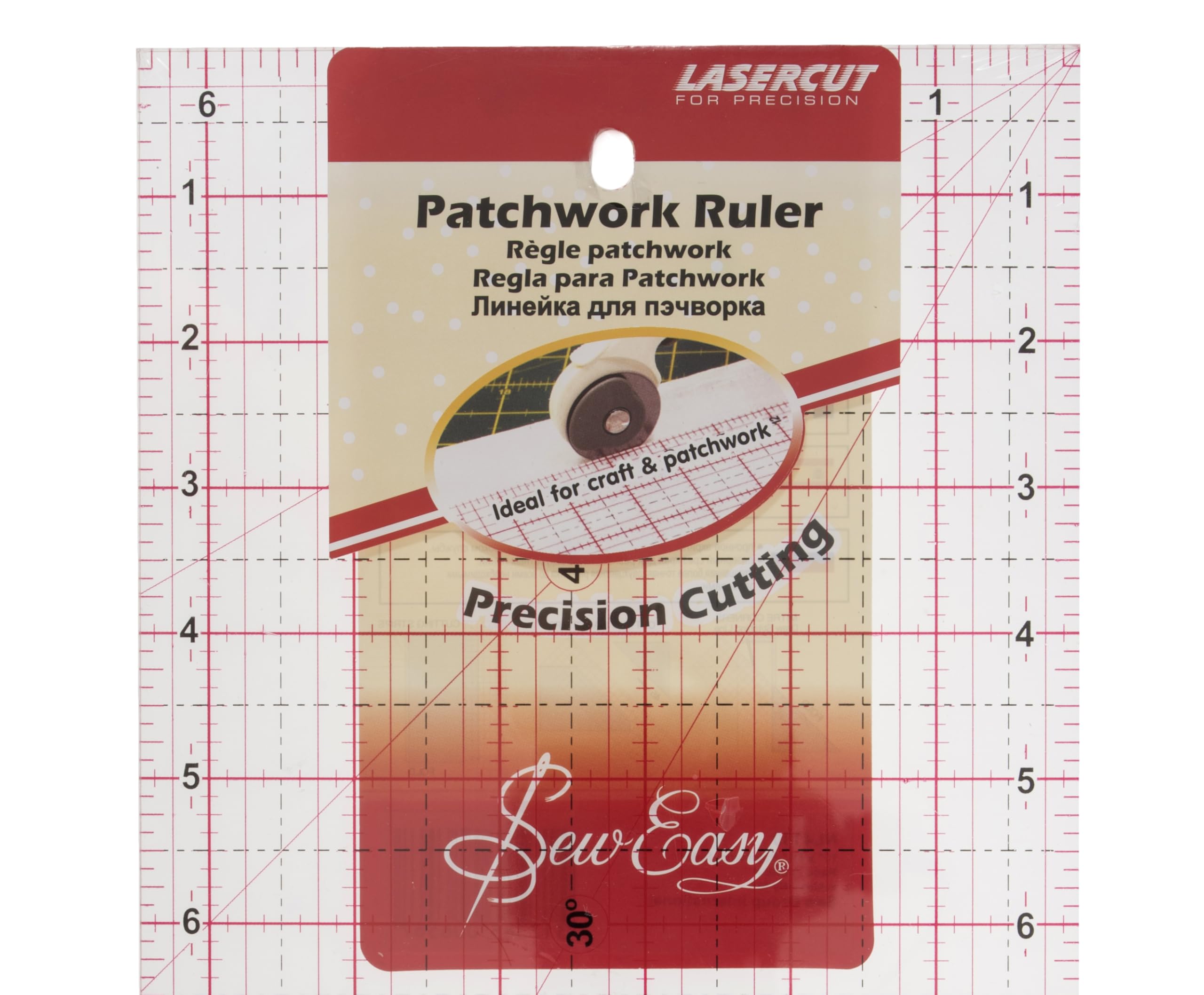 Pandoras Upholstery Sew-Easy Quilters Patchwork Ruler Square 6.5