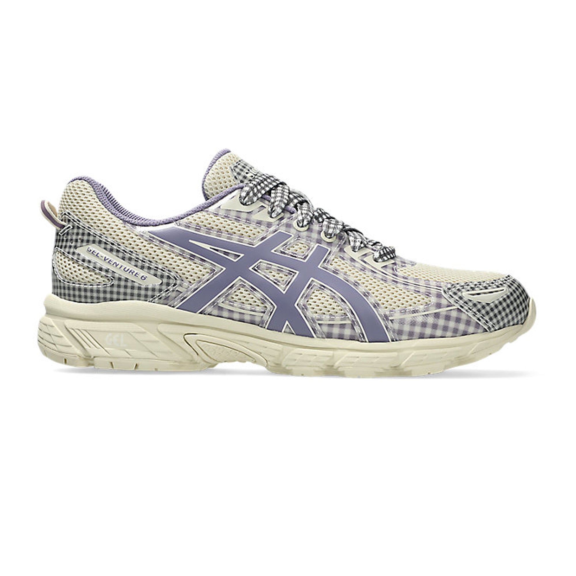 ASICS Gel Venture 6 Trail Running Shoes - 'Story mfg. Vanilla Violet Quartz Gingham' 2025 Edition | Lightweight Cushioned for Hiking & Outdoor Activities
