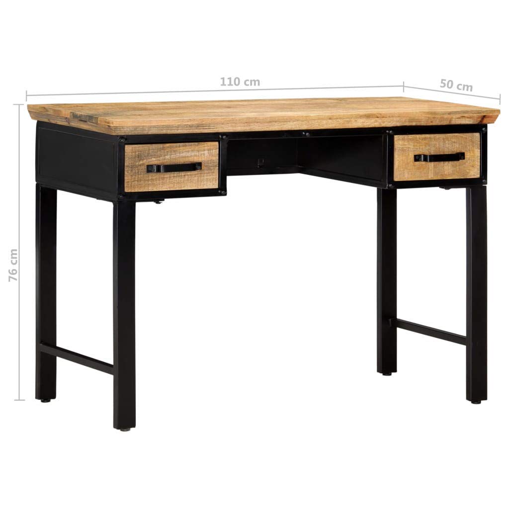 Compact Mango Wood Desk 43