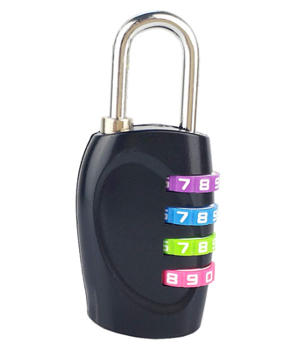4 Digit Resettable Combination Lock - Waterproof Outdoor Padlock for School, Gym, Locker, Fence, Gate, Hasp, Cabinet & Toolbox Cases - Secure Storage Solution for Home, Travel & Sports Equipment