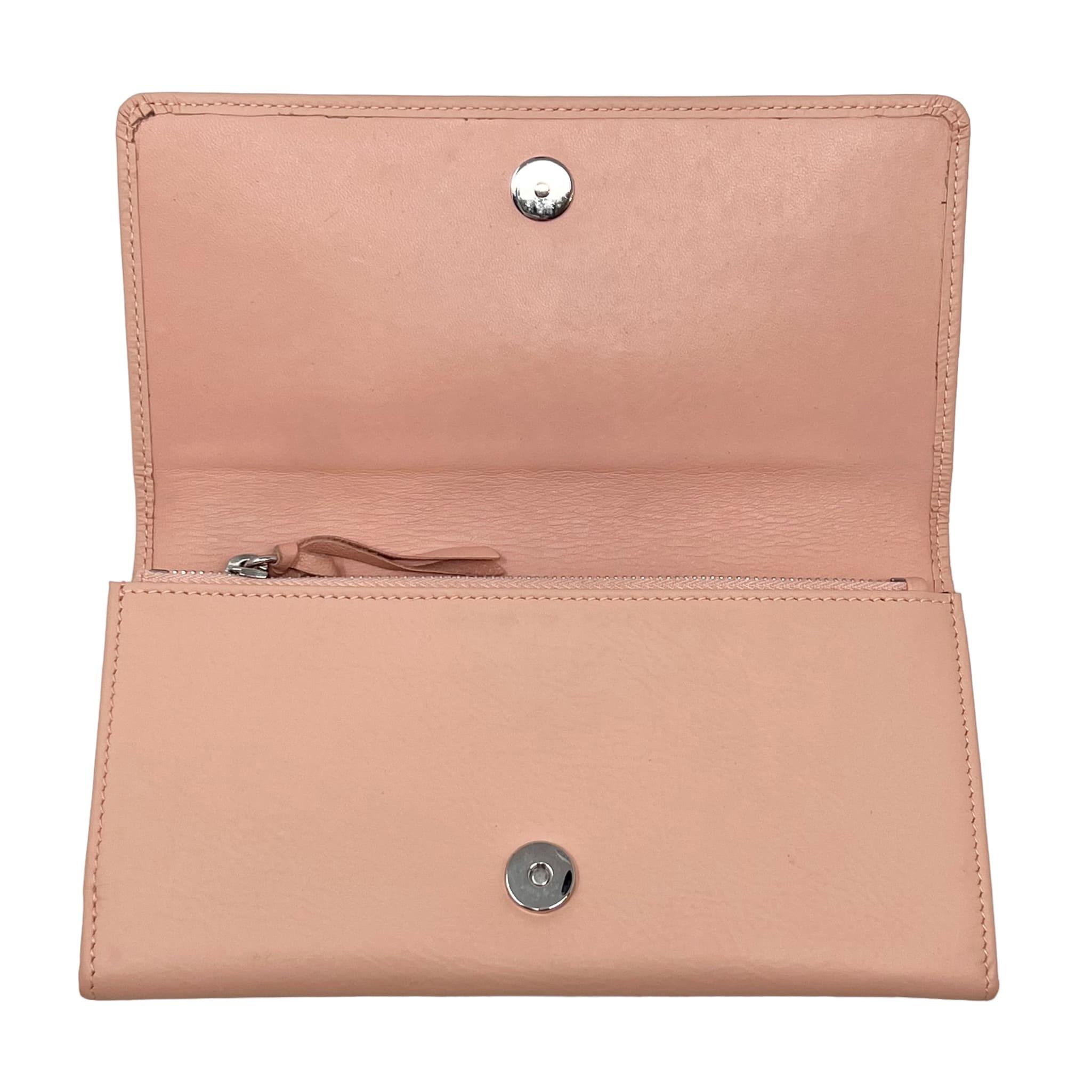 Balenciaga Beige Classic Long Wallet for Women | Genuine Leather Luxury Bifold Wallet | Perfect for Everyday Use, Travel & Gifting