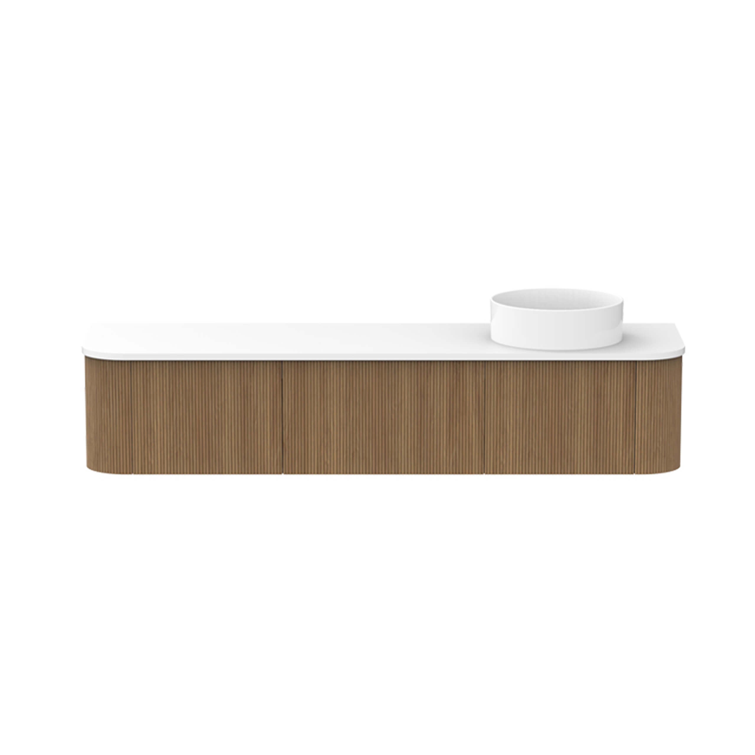 Premium ADP Waverley Wall-Mounted Bathroom Vanity - Solid Surface Cherry Pie Finish for Modern Homes, Perfect for Small Bathrooms & Powder Rooms