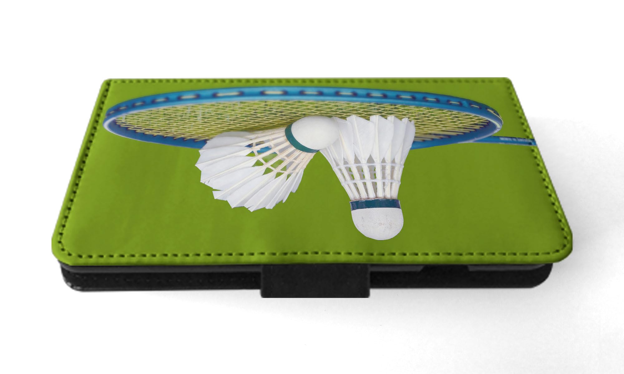 Premium Badminton Shuttlecock Design Flip Wallet Phone Case for Samsung Galaxy S23 - Stylish Protective Cover with Card Slots | Perfect for Sports Enthusiasts & Outdoor Activities