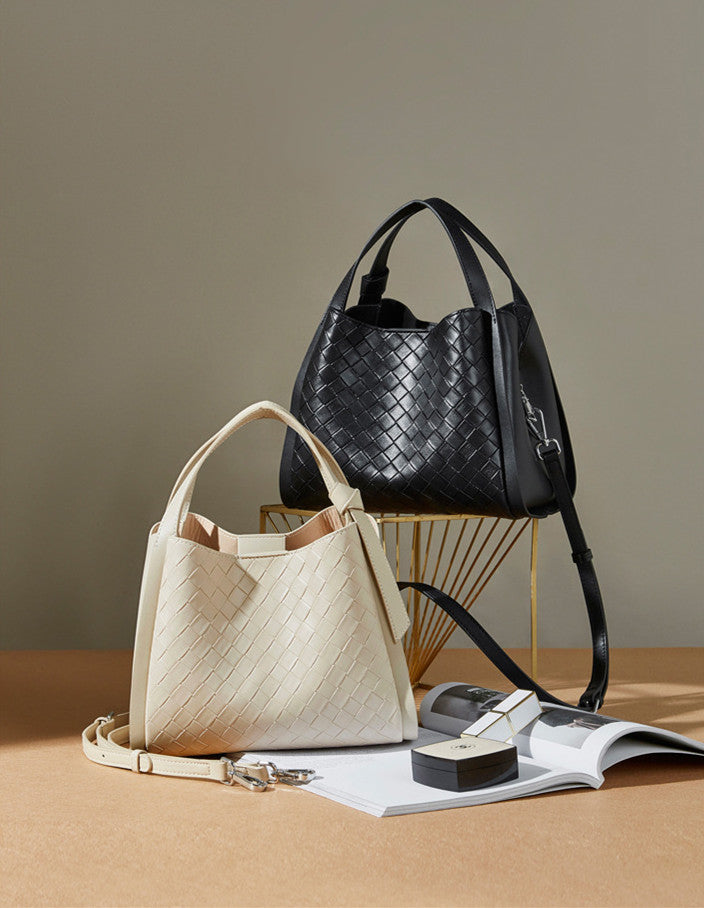 Stylish Woven Handbag with Adjustable & Detachable Straps - Perfect for Work, Travel & Everyday Use