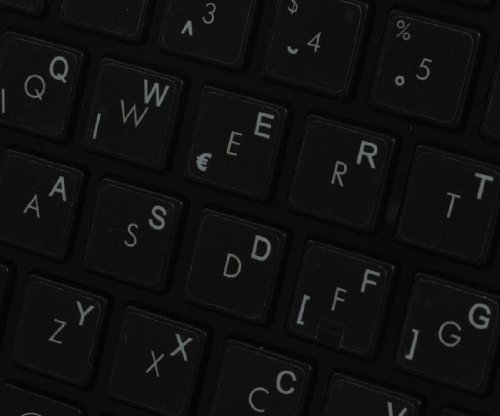 Croatian Slovenian Keyboard Stickers - White on Clear for Laptops & PCs