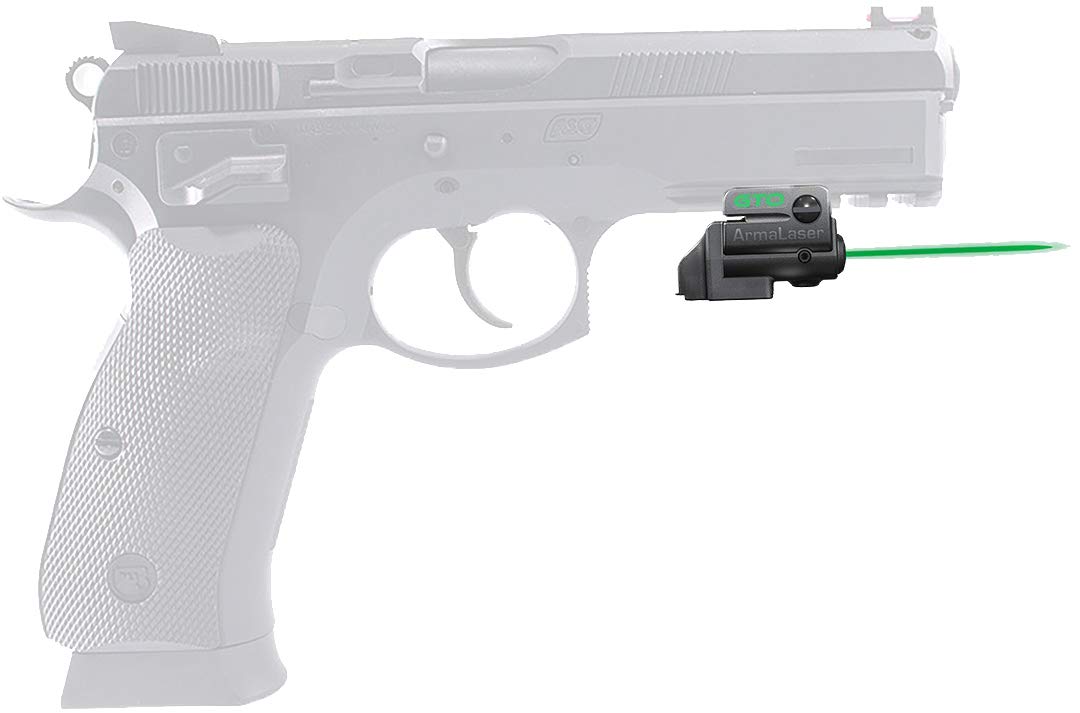 CZ 75 GTO Green Laser Sight with FLX68 Grip Switch - ArmaLaser Precision Sight for Pistols | Perfect for Tactical Training, Home Defense & Competitive Shooting