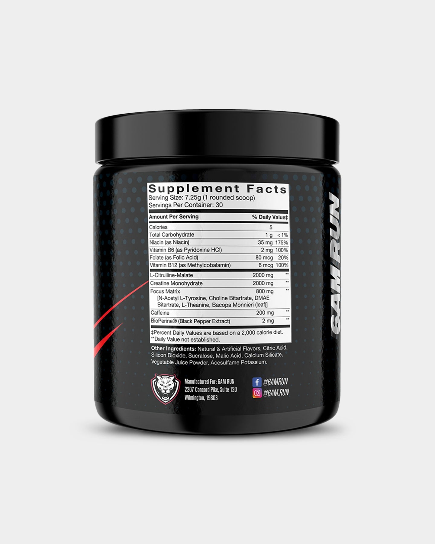6AM Run Sprint Pre Workout Powder - Energy Booster for Running & Gym Performance - Perfect for Morning Workouts & Endurance Training
