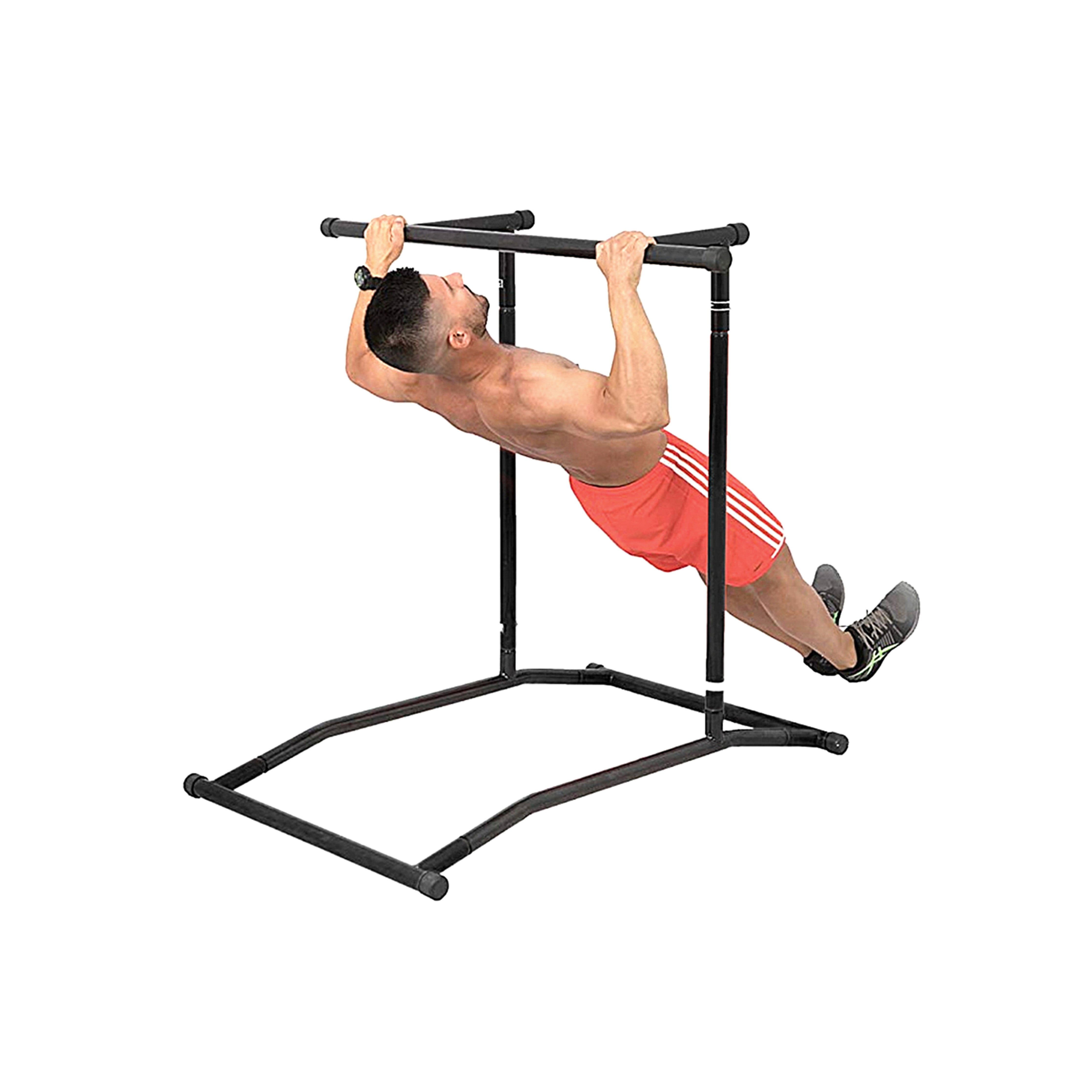 Portable Pull Up Bar & Dip Station - Adjustable Doorway Chin Up Bar for Home Gym Workout - Perfect for Strength Training, Calisthenics & Home Fitness
