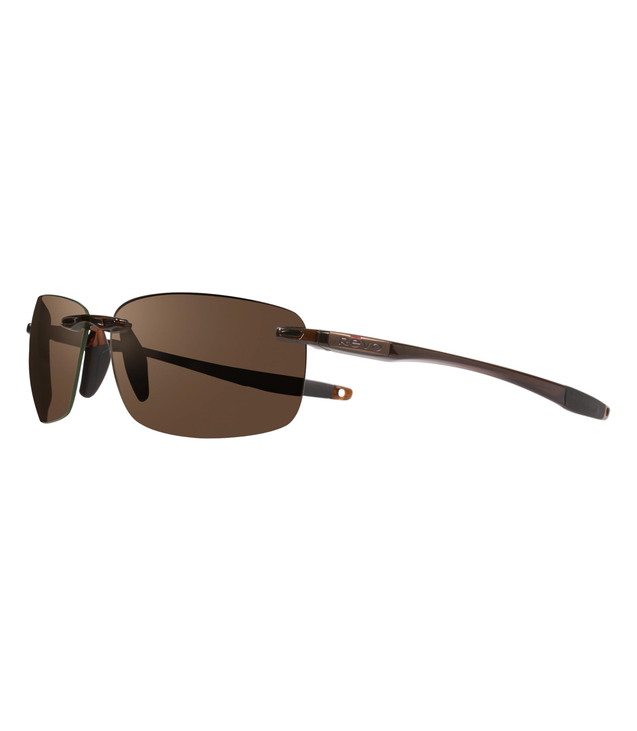 Revo Descend N Polarized Sunglasses - Rimless Rectangular Frame for Men & Women - UV Protection for Driving, Running, Outdoor Sports & Travel