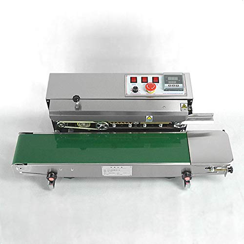 Kolice Commercial Automatic Continuous Sealing Machine - Industrial Horizontal Bag Sealer for Food Packaging, PVC Bags & Films - Ideal for Popsicle, Snack & Frozen Food Packing