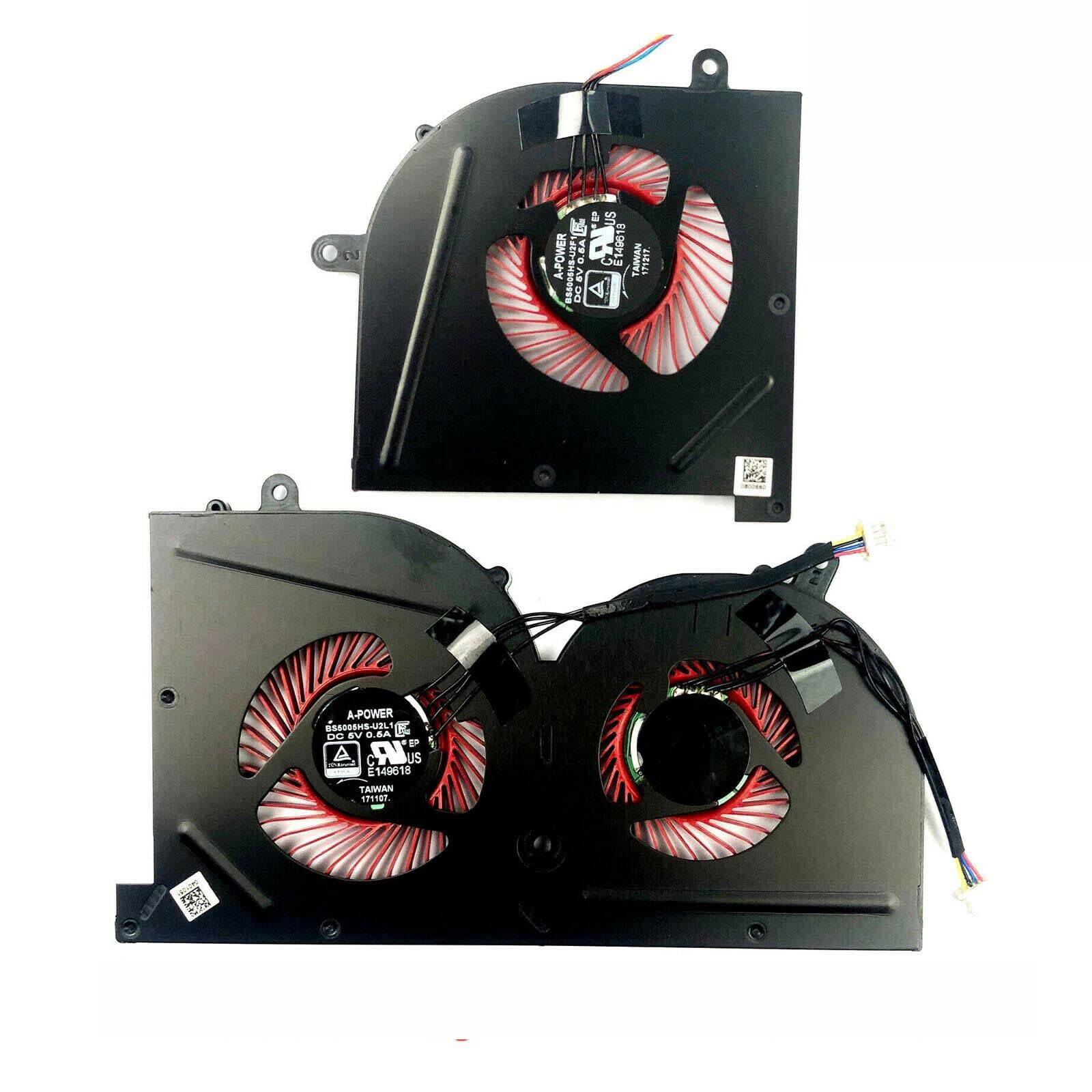 MSI Stealth Pro GS63 GS63VR GS73 GS73VR 6RF 7RF Compatible CPU & GPU Cooling Fan - High Performance Computer Case Air Cooler Replacement for Enhanced Gaming & Workstation Cooling