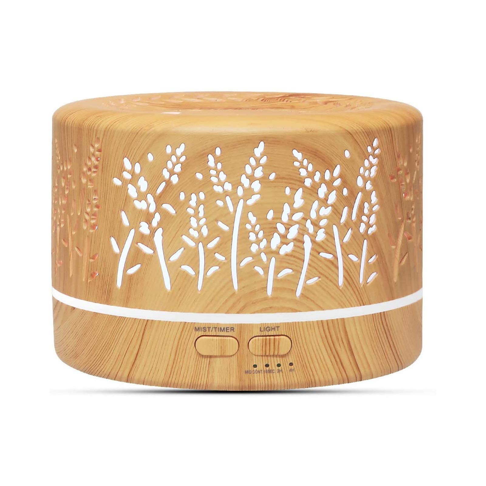 700ml Wood Grain Aromatherapy Essential Oil Diffuser - Cool Mist Humidifier with Timer & Auto Shut-Off for Home, Office, Yoga & Spa Relaxation