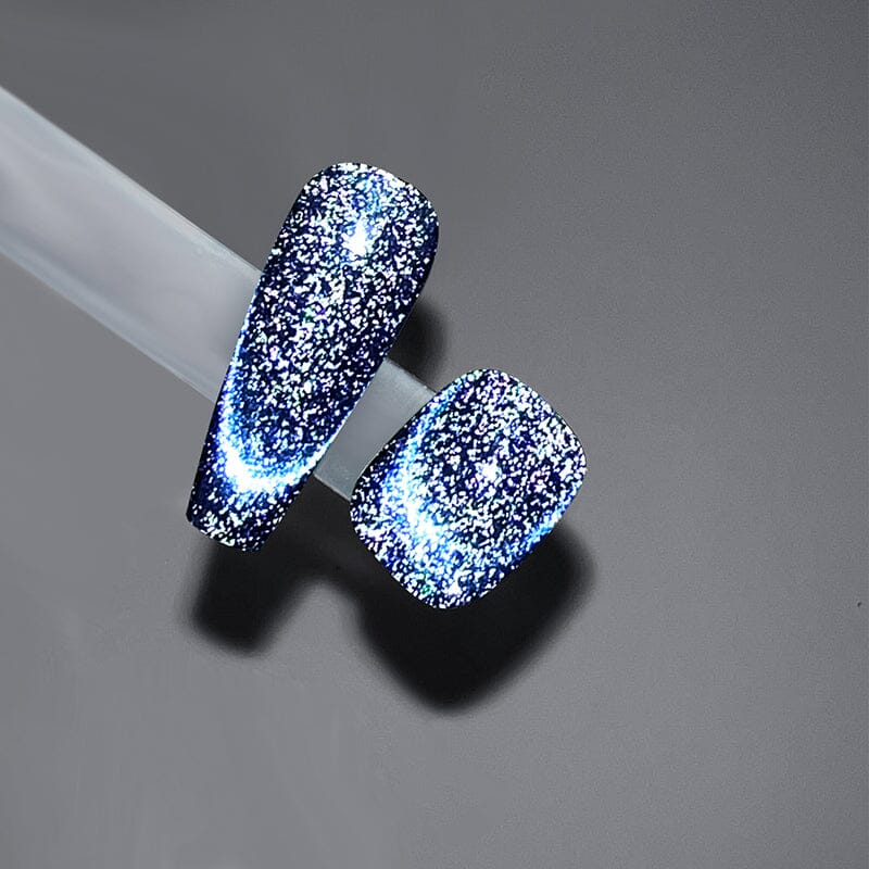 Blue Reflective Cat Magnetic Gel Polish #07 - 10ml Nail Art for Cat Lovers - Perfect for Halloween, Parties & Special Occasions