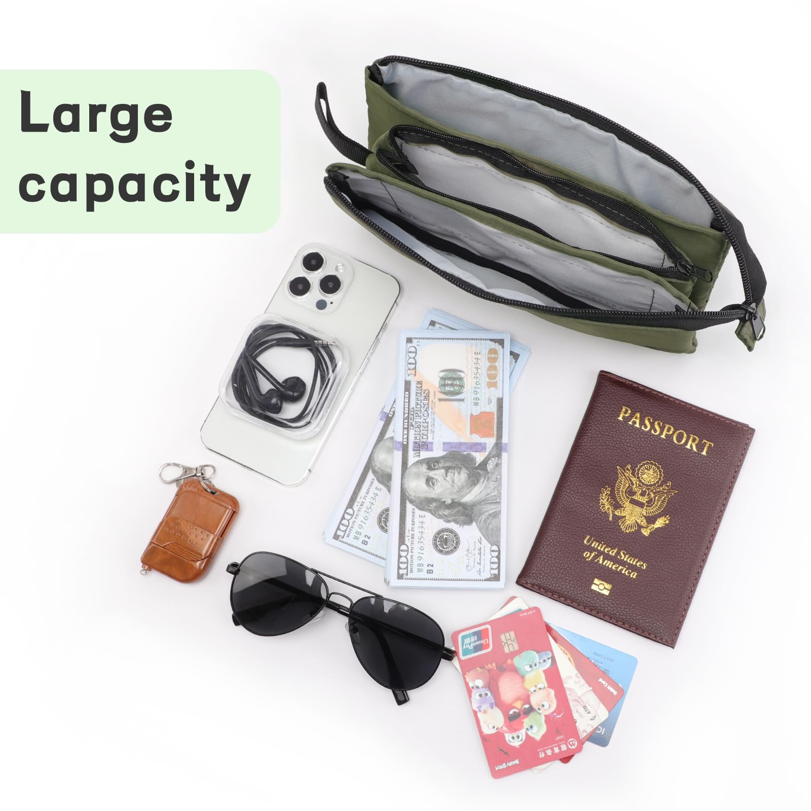 Women's Small Wristlet Wallet - Slim Envelope Purse with Keychain & Card Holder for Cash, Coins, ID & Credit Cards | Perfect for Everyday Use, Travel & Night Out Essentials