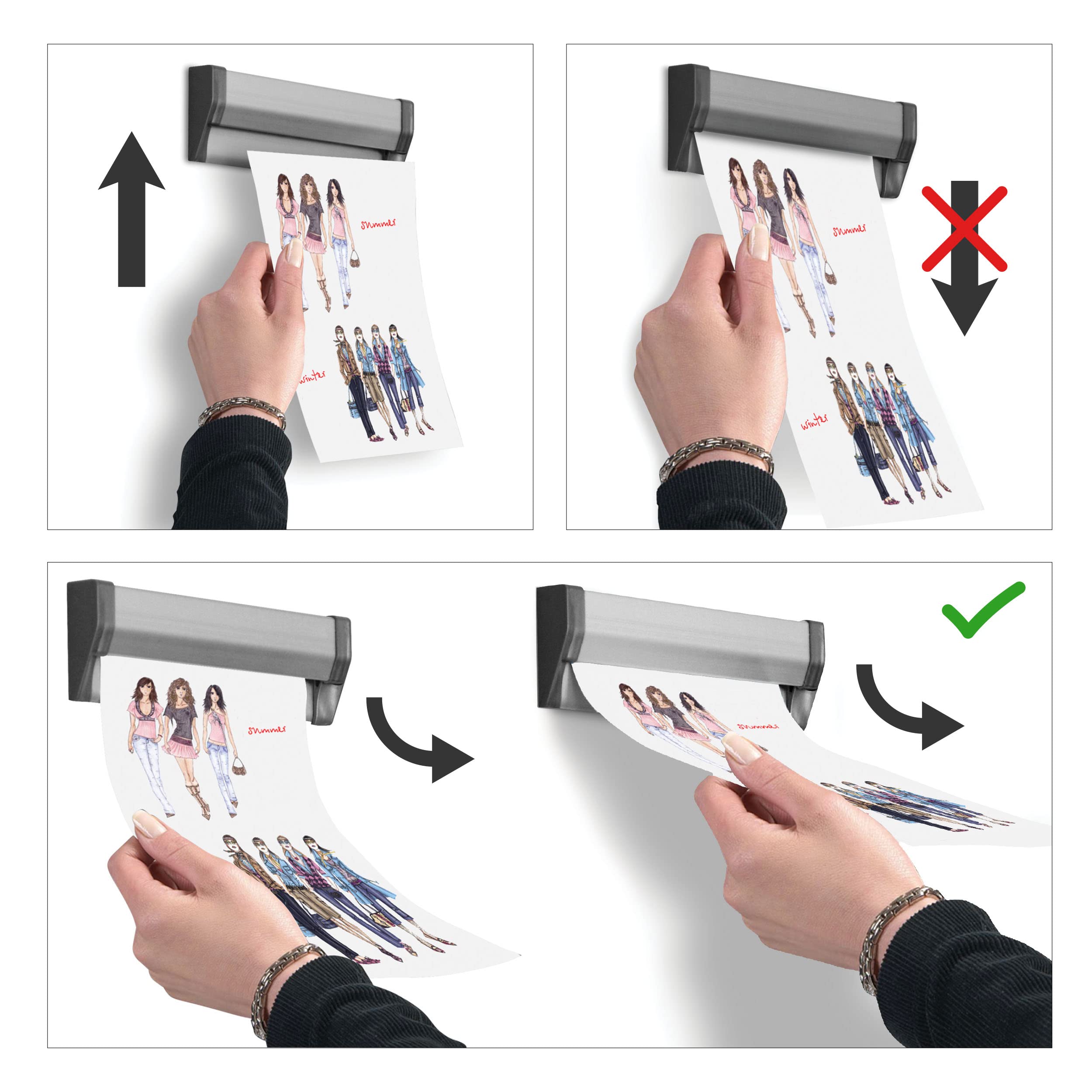 40 Inch Aluminum Restaurant Ticket Holder - Wall Mounted Kitchen Order Tab Grabber, Receipt Check Slide Rack for Fast Notes, Office Memo Paper Clip & Menu Organizer - Perfect for Restaurants, Cafes, Offices & Home Kitchens