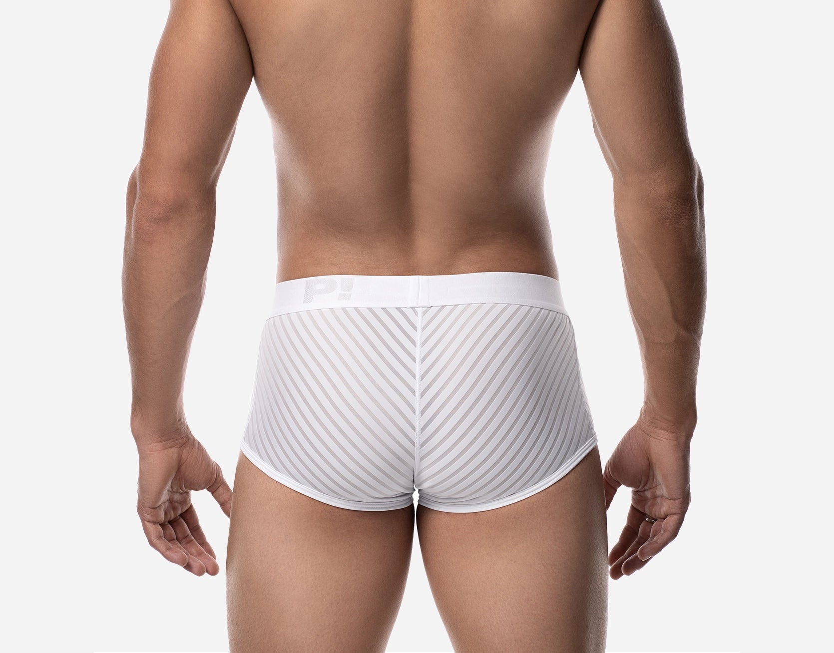 PUMP! Whisper Mesh Boxer Briefs for Men - Breathable & Comfortable White Underwear - Perfect for Gym, Sports & Everyday Wear