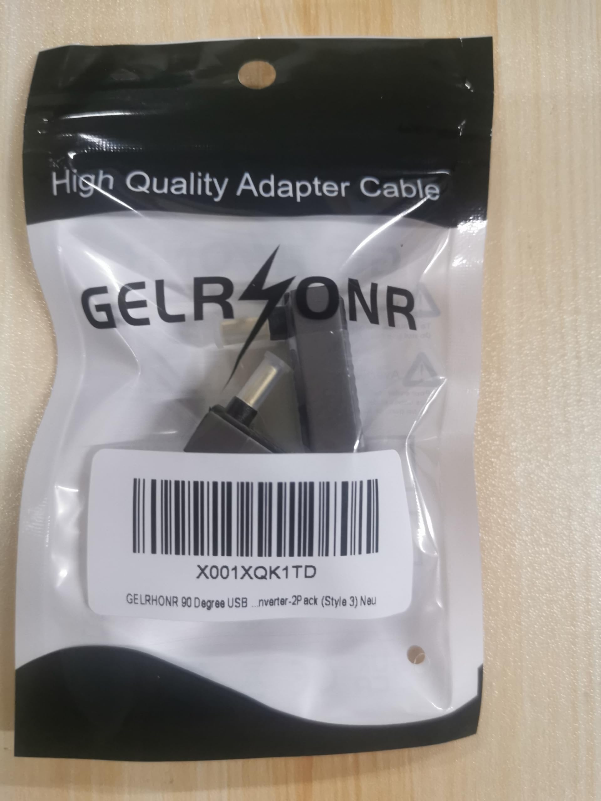 GELRHONR 90 Degree USB C to USB Adapter (2-Pack) - USB 3.1 Type C Male to Female OTG Converter, 10Gbps Data Transfer & 120W/6A Fast Charging, Thunderbolt 3 Compatible - Perfect for Laptops, Phones & Tablets Charging in Tight Spaces