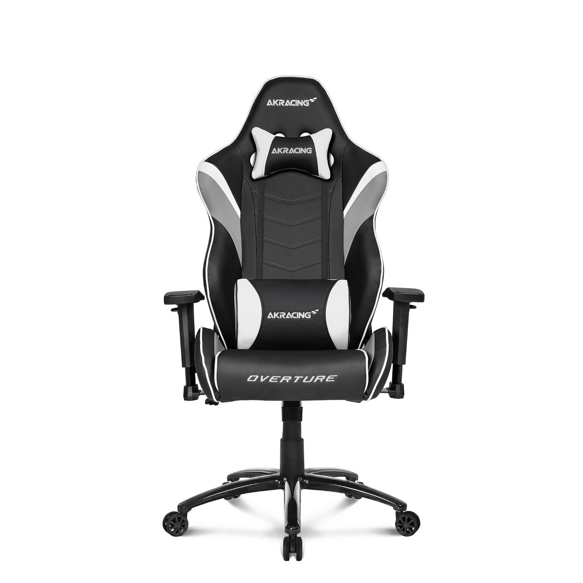 AKRacing Overture Gaming Chair - Ergonomic Office & Racing Style Computer Chair with Adjustable Height, Lumbar Support & Headrest - White - Perfect for Gaming, Streaming & Home Office Setup