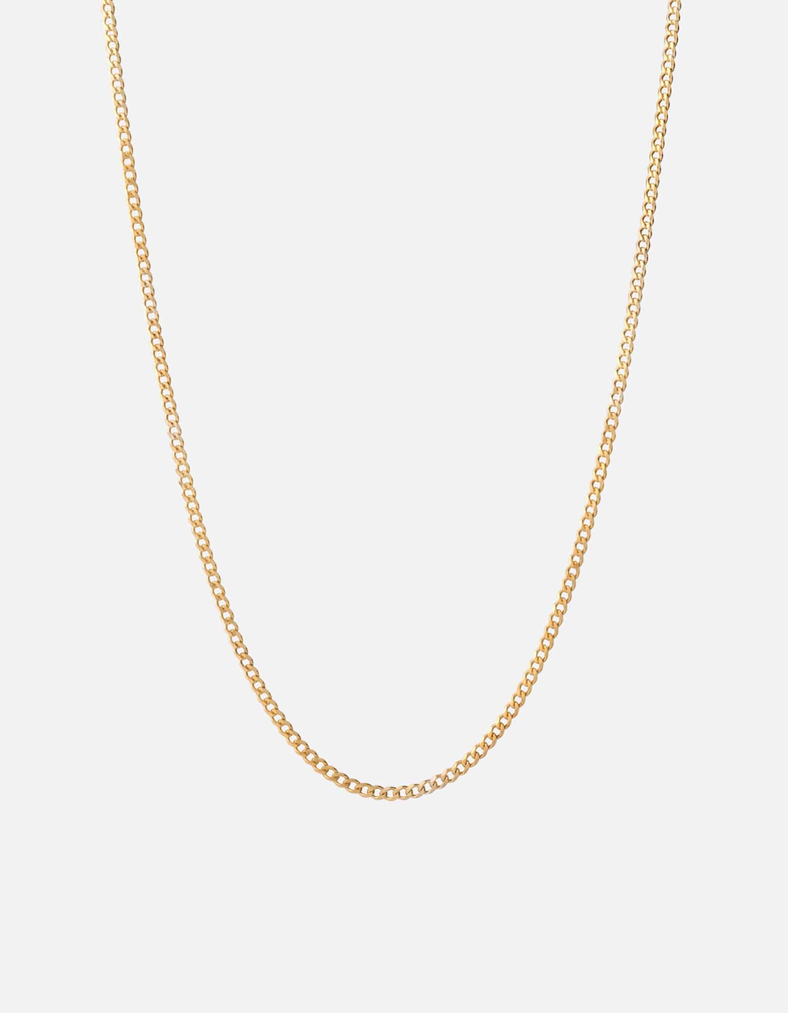 3mm Cuban Chain Necklace 14K Gold Vermeil for Men & Women - Durable Layered Jewelry Gift for Birthday, Anniversary & Everyday Wear
