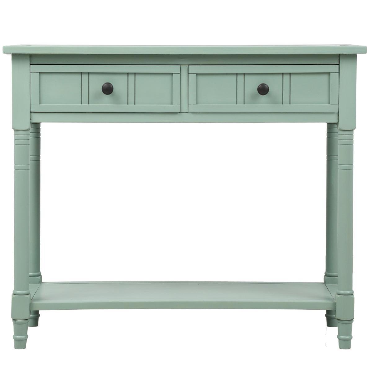 Stylish Daisy Series Console Table - Traditional Wooden Design with 2 Drawers & Bottom Shelf - Perfect for Entryway, Hallway, or Living Room Decor