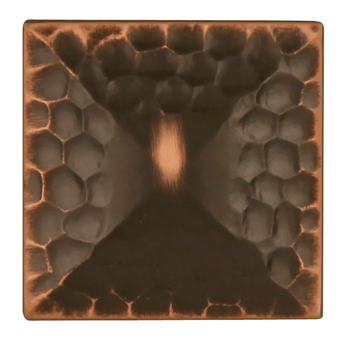 1-1/4 Inch Square Craftsman Cabinet Knob - Oil Rubbed Bronze Finish with Highlighted Details - Perfect for Kitchen Cabinets, Dressers & Furniture Hardware