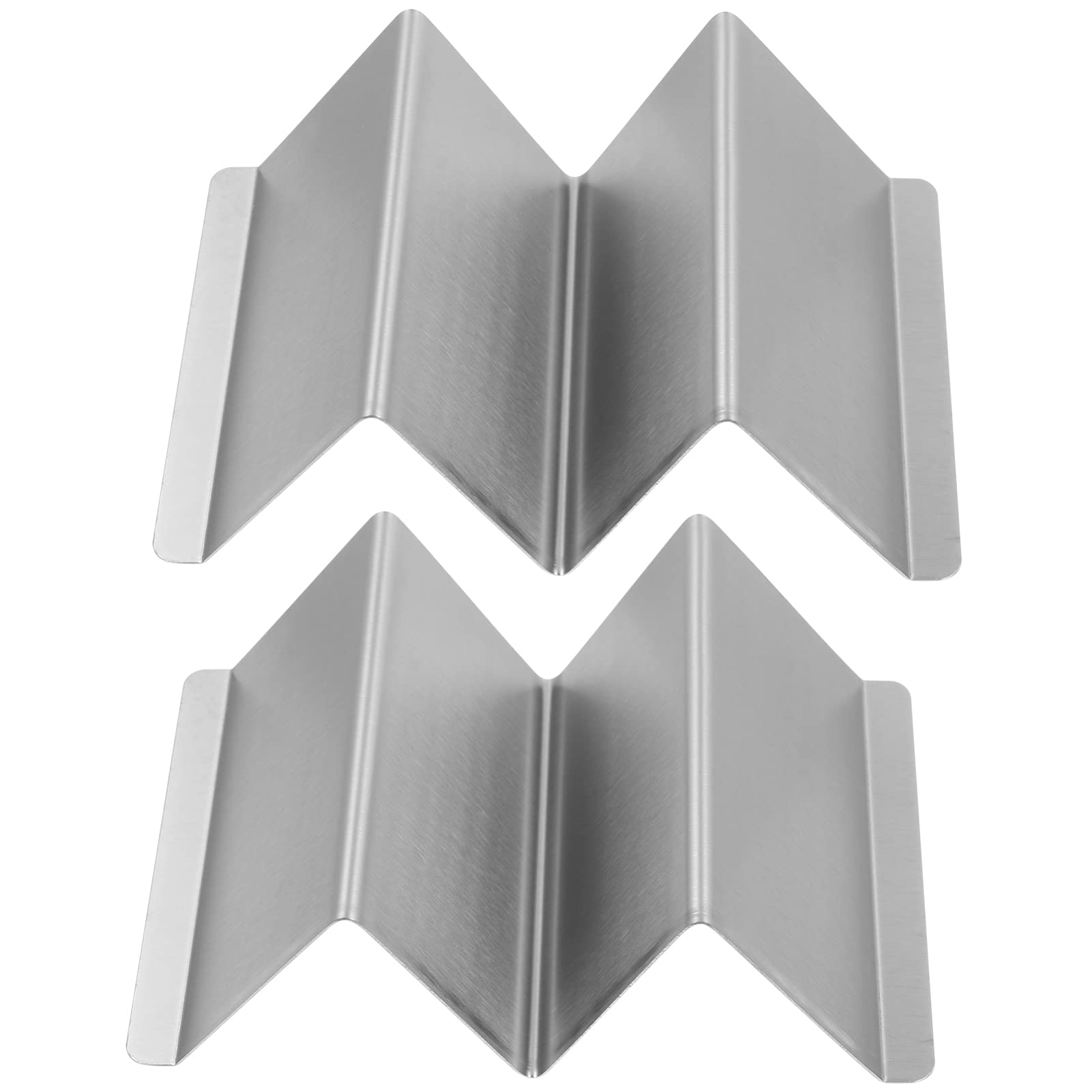 Stainless Steel Taco Holders Set of 2 - Durable Taco Stand & Display Rack for Kitchen - Perfect for Taco Night, Parties & Mexican Food Serving